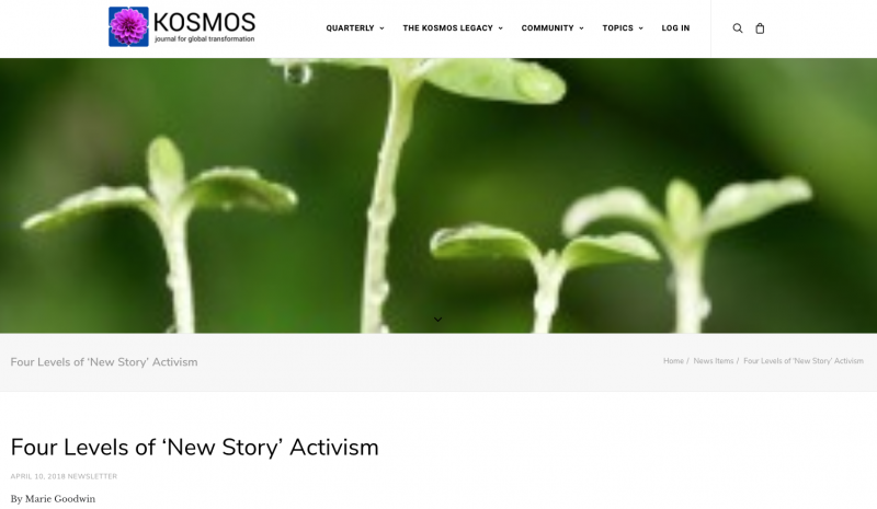 Four Levels of ‘New Story’ Activism